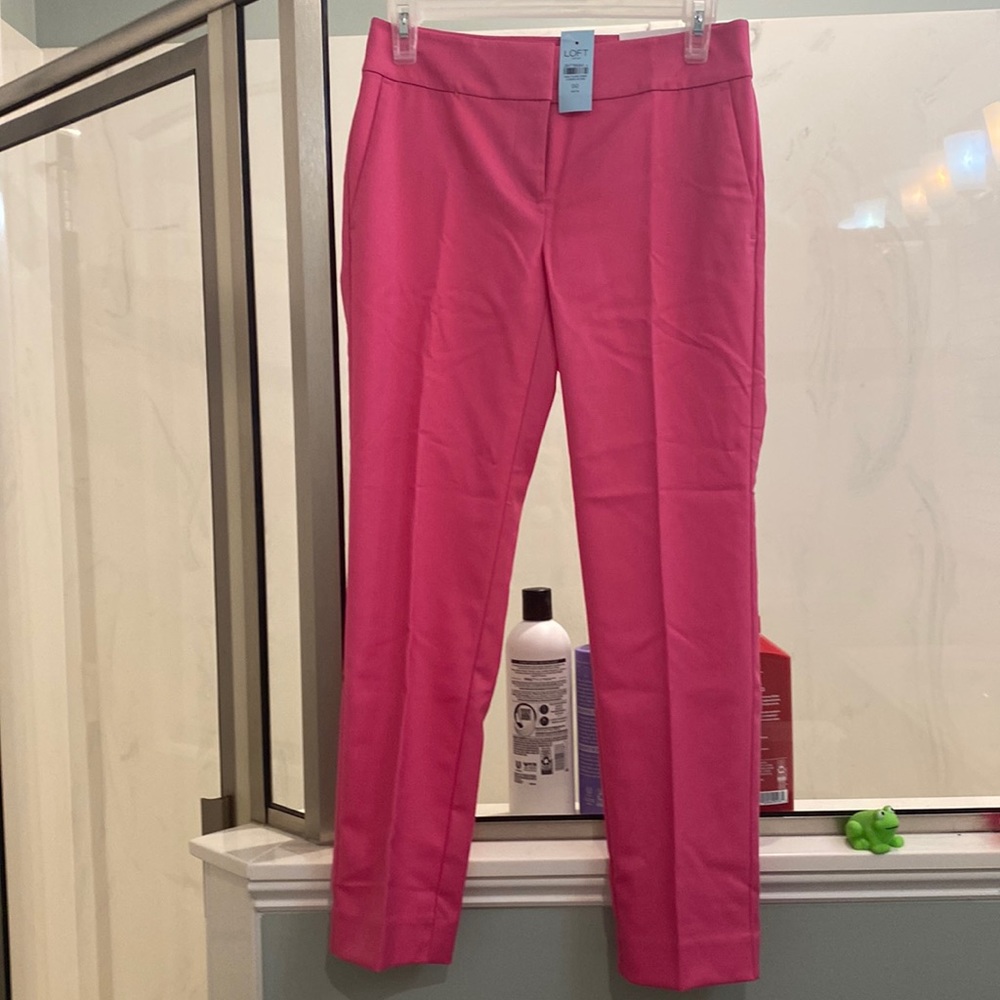Loft pink 00 petite pencil pant.